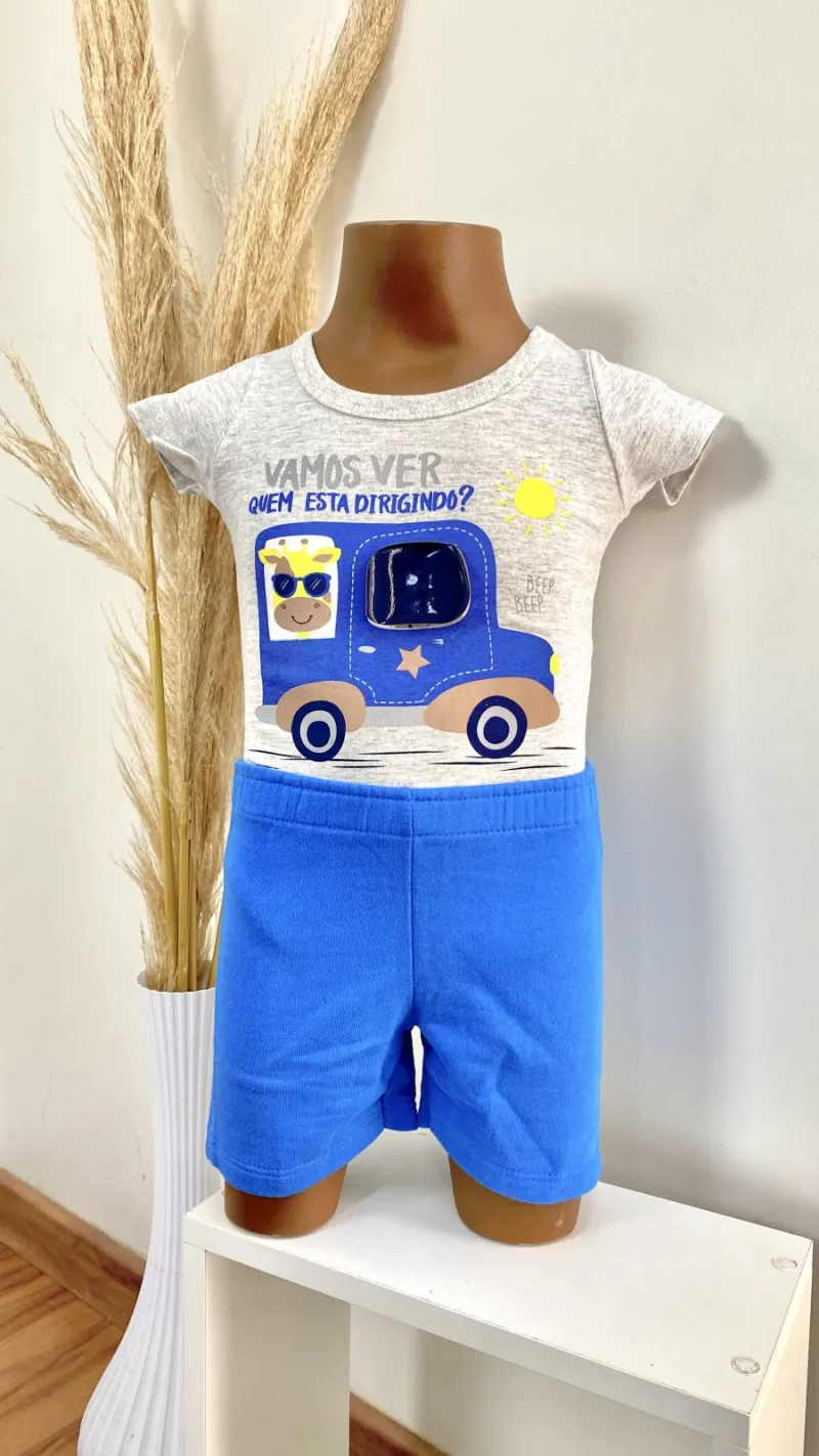 CONJUNTO MASCULINO INFANTIL SEM MANGA R01