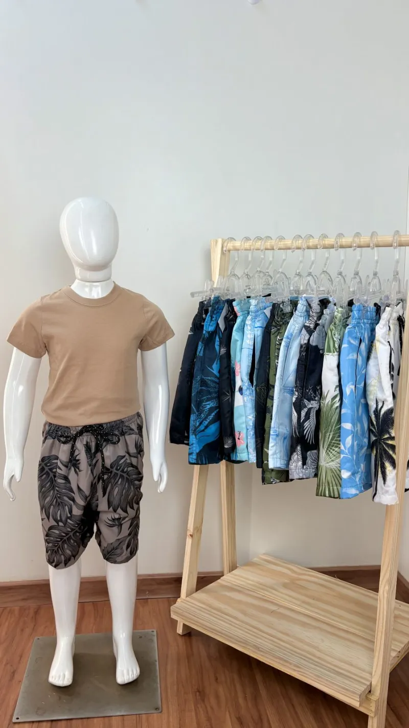 SHORTS MASCULINO TACTEL INFANTIL