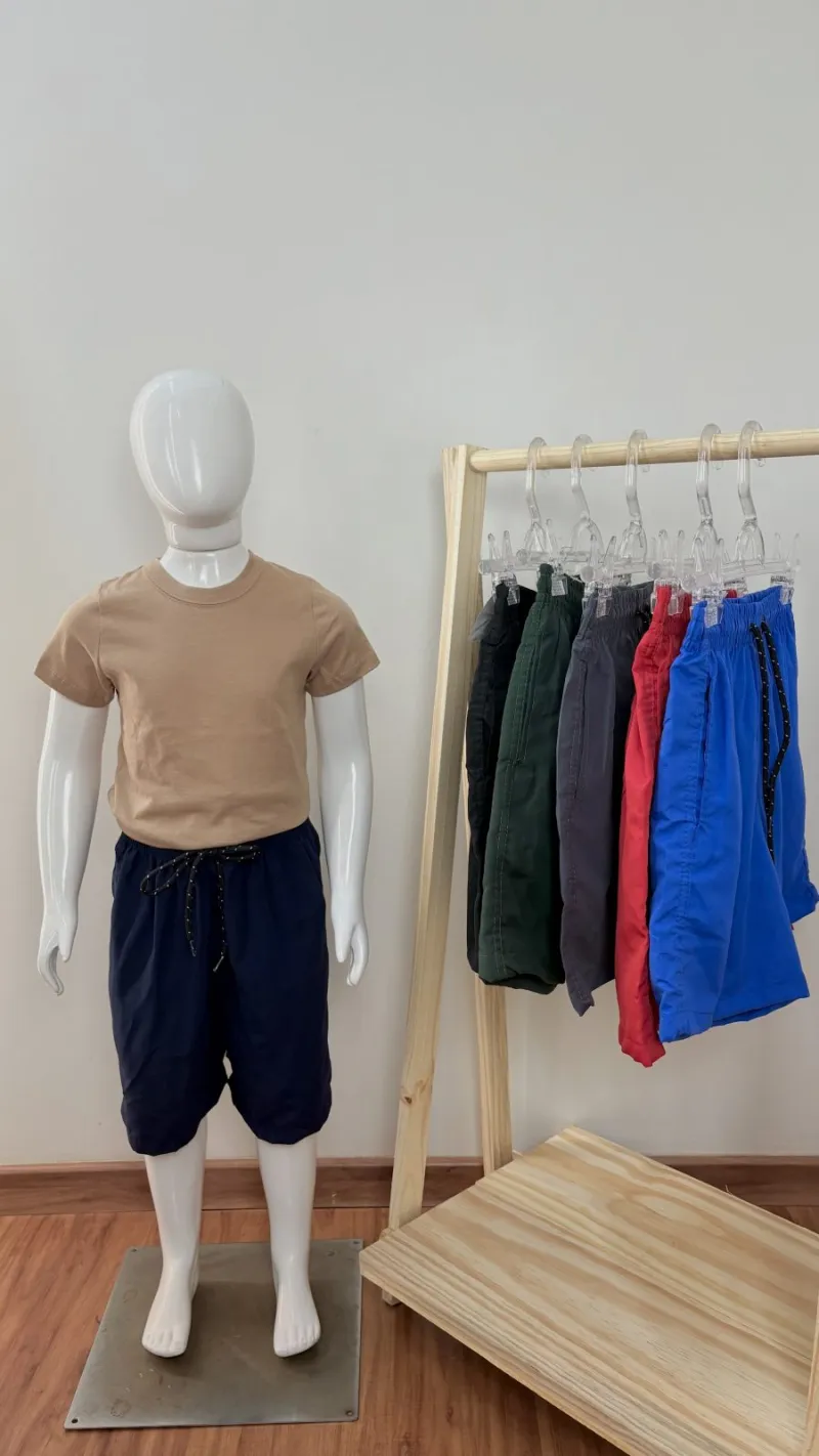 SHORTS MASCULINO INFANTIL TACTEL
