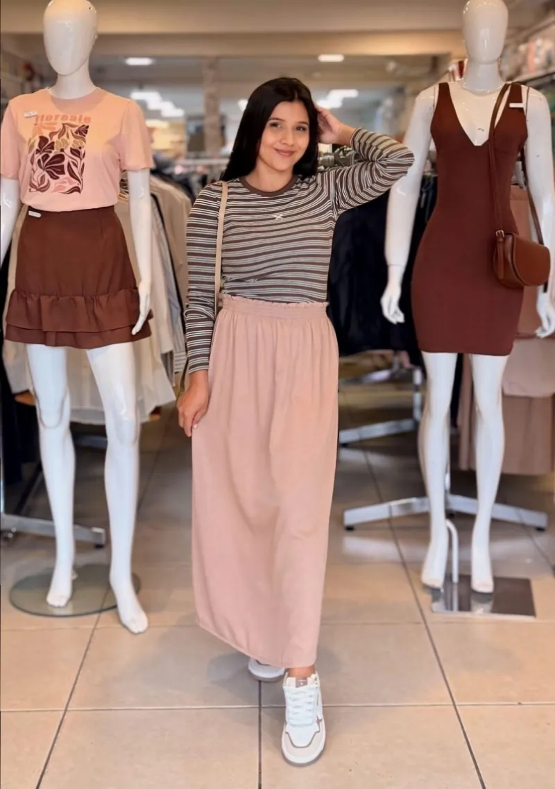 SAIA FEMININO ADULTO MIDI
