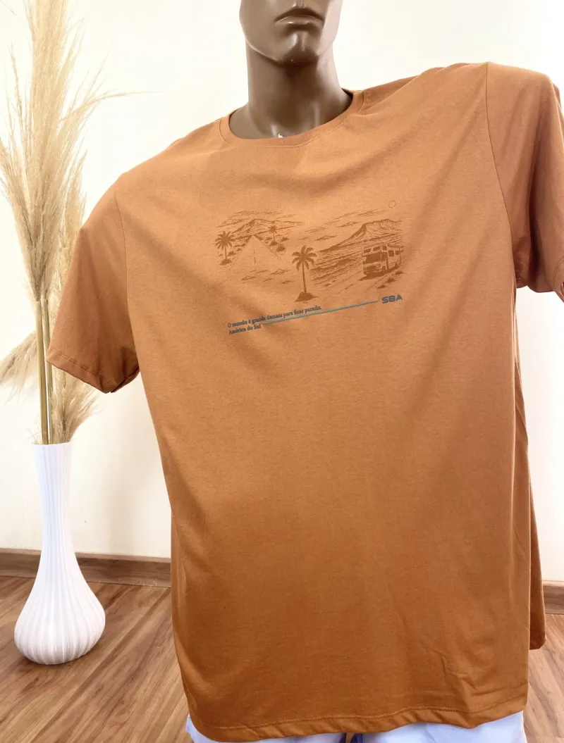 SBA — CAMISETA MASCULINO ADULTO MANGA CURTA