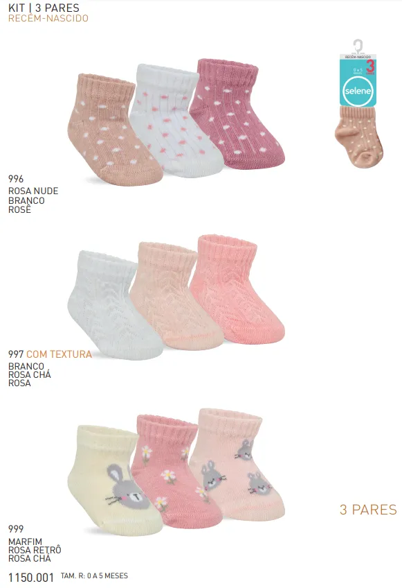 KIT MEIA FEM BB R132