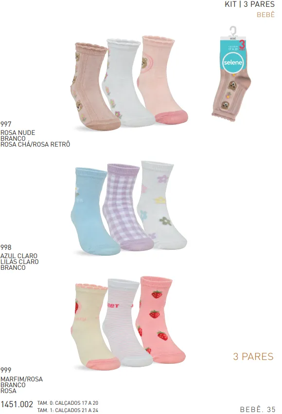 KIT MEIA MASC INF R132