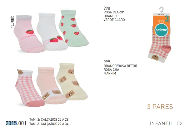 KIT MEIA FEM INF R132