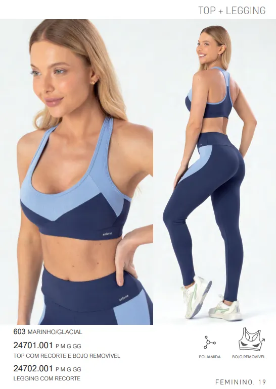 LEGGING FEMININO ADULTO C/RECORTE