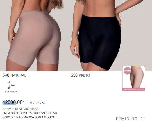 BERMUDA FEMININO ADULTO MICROFIBRA