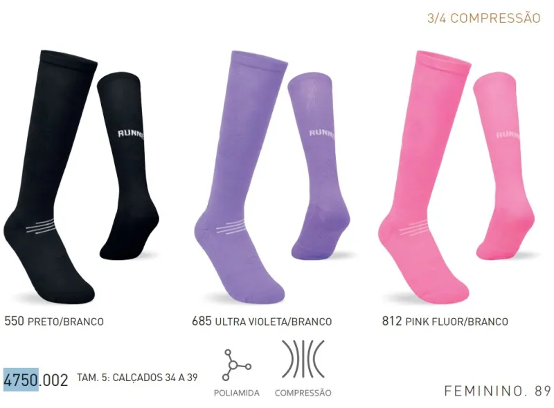 MEIA FEMININO D/COMPRESSÃO