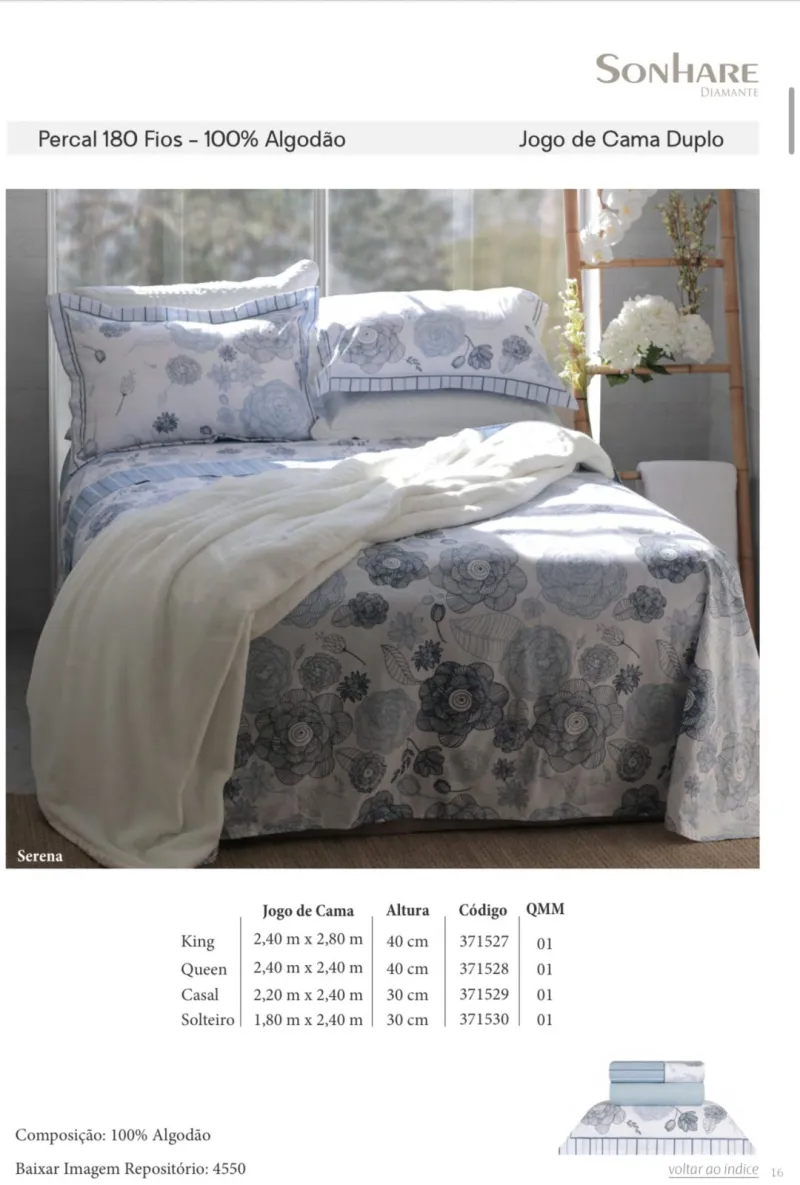 JOGO DE CAMA QUEEN 4PÇ