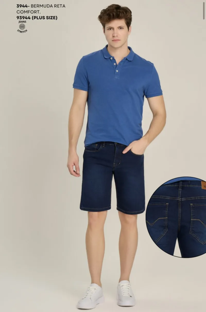 BERMUDA MASCULINO ADULTO RETA