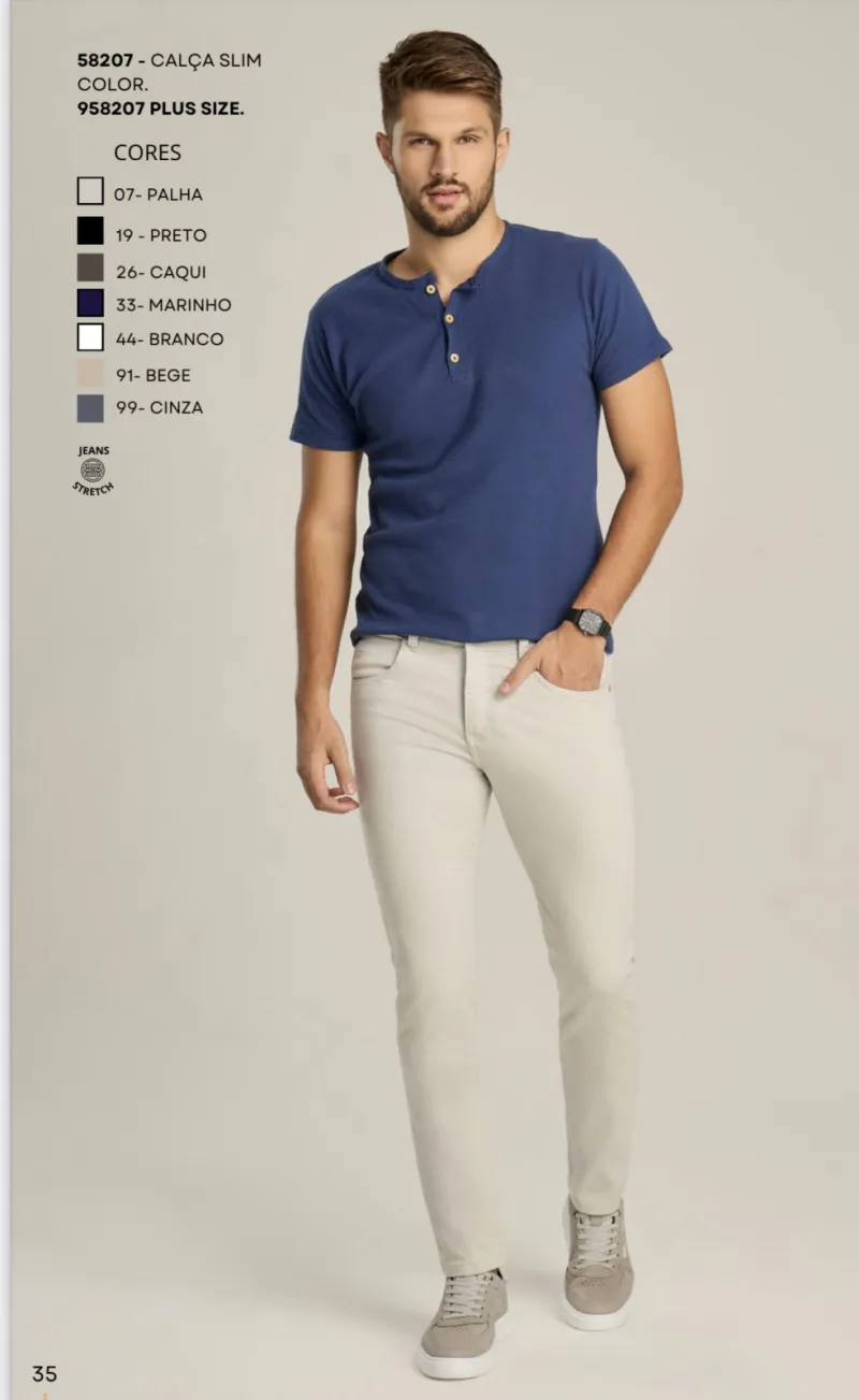 CALCA MASCULINO SLIM R12