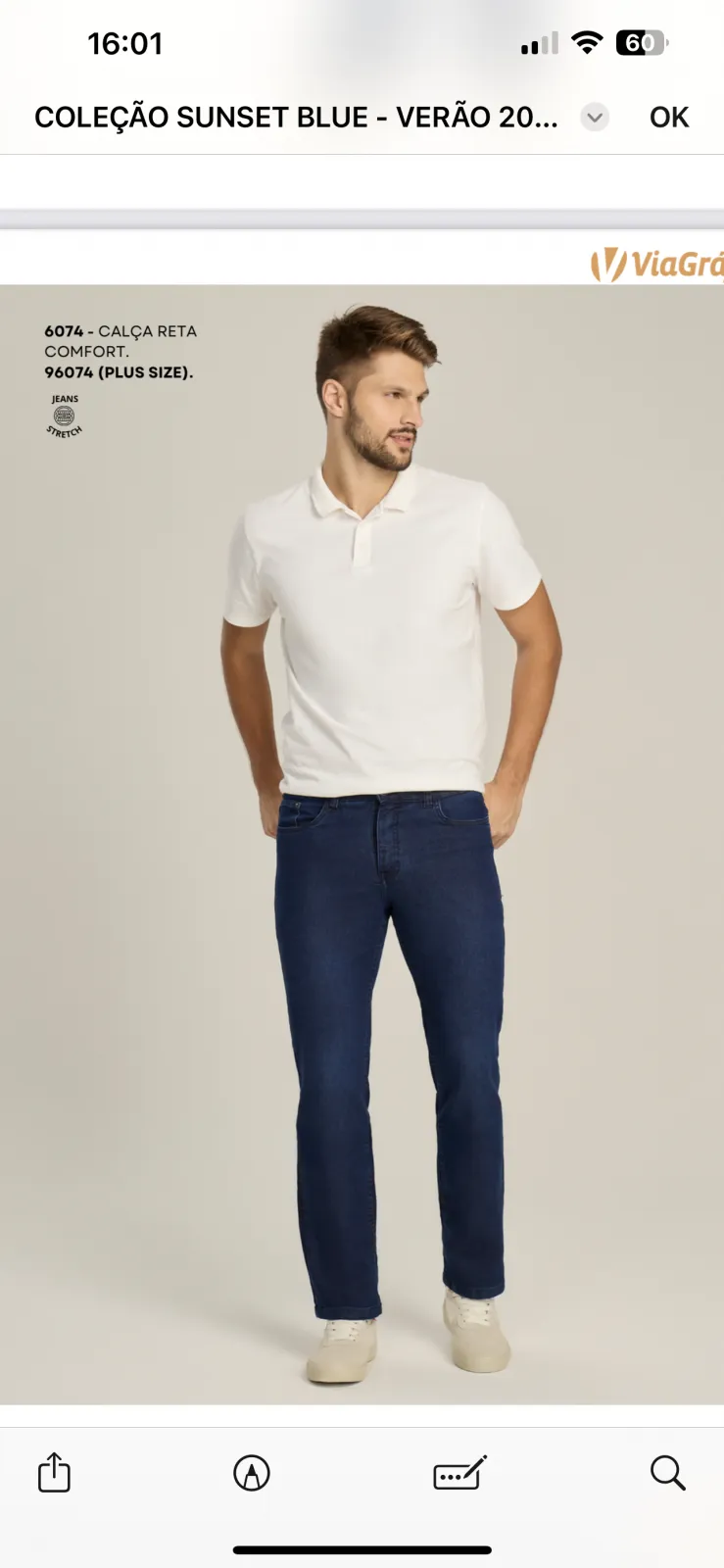 CALÇA MASCULINO RETA R12
