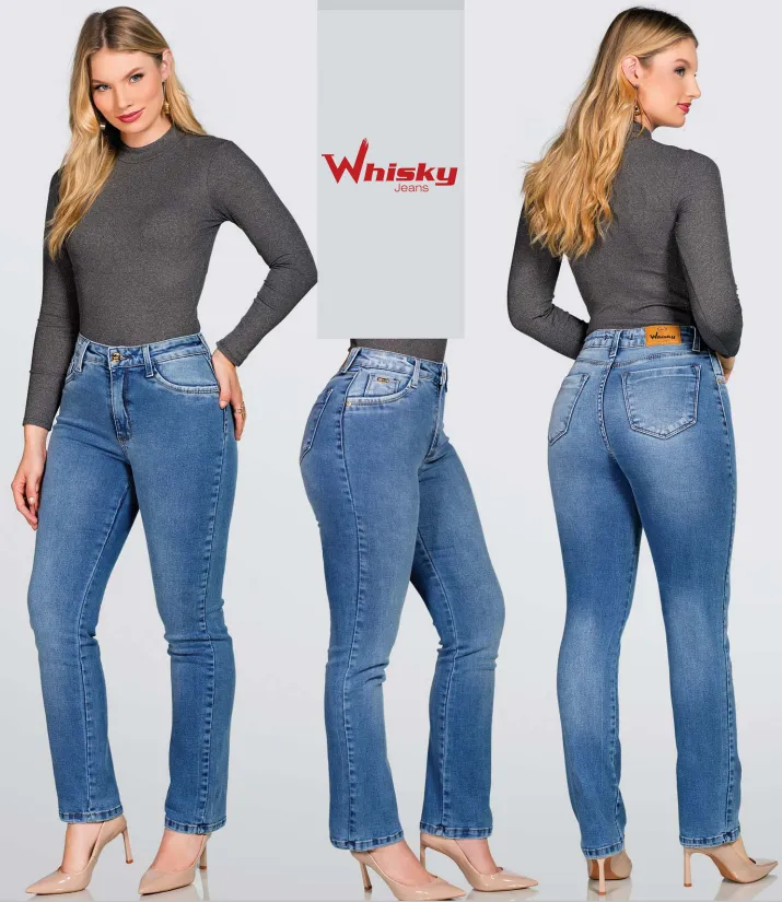 CALÇA FEMININO ADULTO RETA