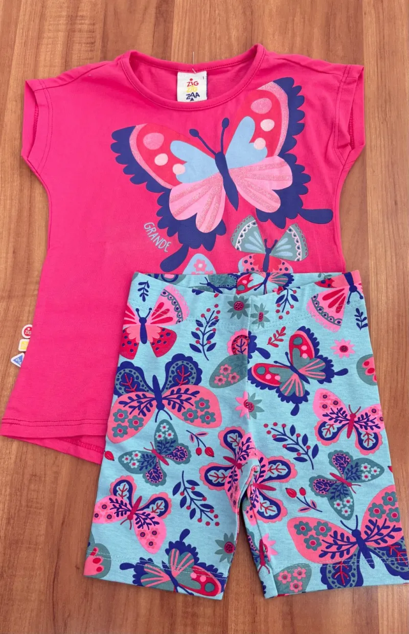 CONJUNTO FEMININO INFANTIL SEM MANGA ZIGZIGZAA